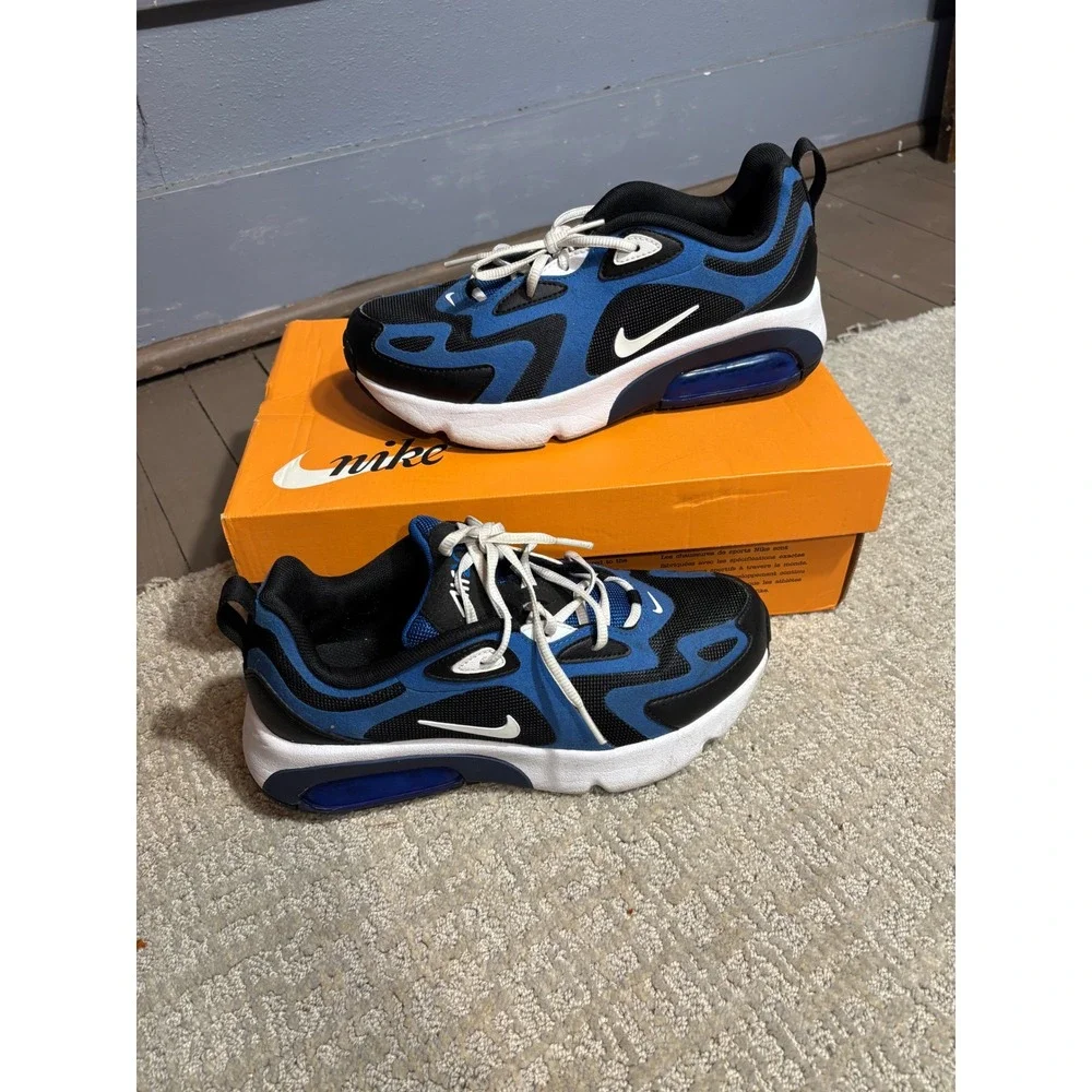 Nike Air Max 200 Kids Royal Blue Black White‎ Athletic Shoes Size 6Y